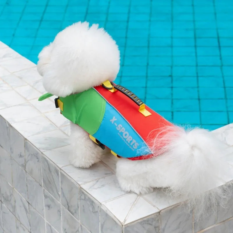 Big Dog Life Jacket with Removable Front Float Hand-Held Pet Life Vests Outdoor Training Swimming Clothes for Medium Large Dogs