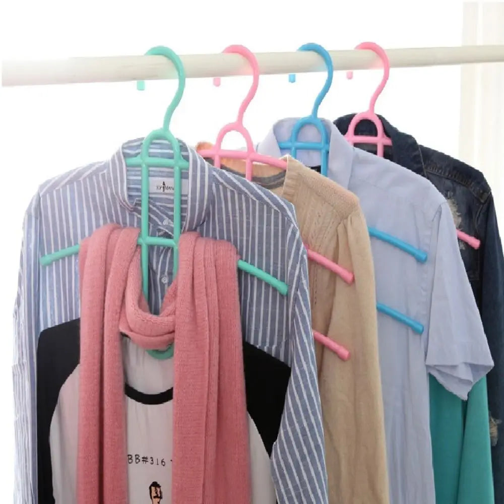 New Multifunctional Hanger Hook Fishbone Clothes Hanger Clothes Rack Wardrobe Organizer Space 3 Layer Saver