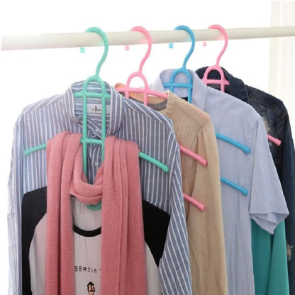 New Multifunctional Hanger Hook Fishbone Clothes Hanger Clothes Rack Wardrobe Organizer Space 3 Layer Saver
