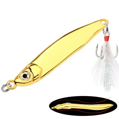 Fishing Lure 10G 15G 20G 40G 60G Spoon Metal Lures Spinnerbait Minnow Sinking Sea Spinner Bait Jig Winter Bass Baits Pesca Hot