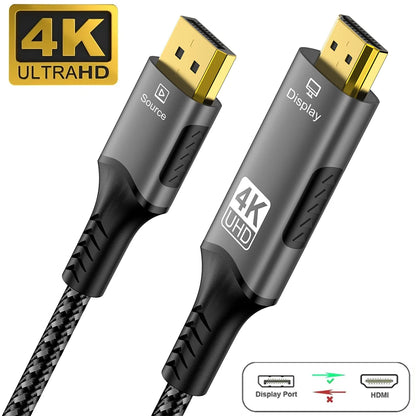 DisplayPort till HDMI-kabel – 4K eller 8K, 1–3 m
