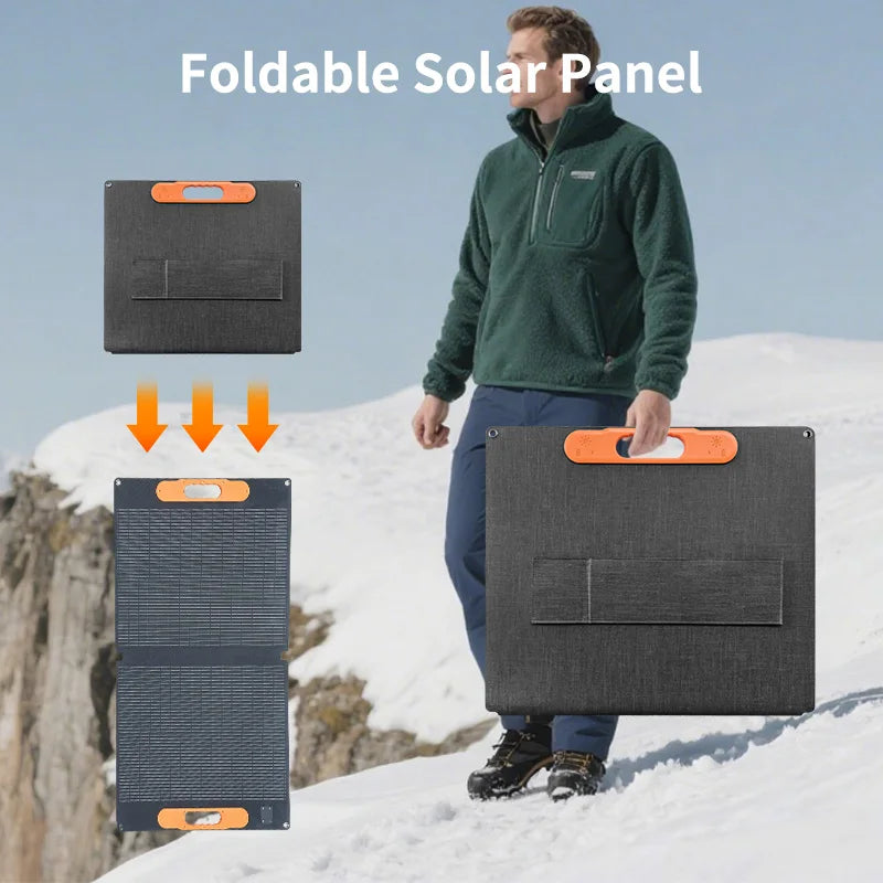 100W Portable Solar Panel Foldable Solar Panel Kit Waterproof Power Backup Solar Charger for Power Station Camping Solar