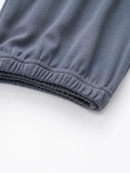 Herr Pyjamas 100% Bomull Långärmad – Fyra Säsonger Plus Size Tonår Hemmaset, L–3XL