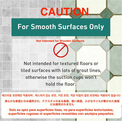 Japanese Style  Corner Fan Shape Bathroom Shower Mat Non Slip Suction Cup Bath Mat Quick‑Drain Anti‑Fall Shower Room Floor Mat