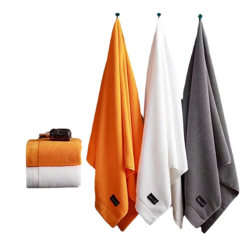 1/2/3pcs Grey Bath Towels Set for Adults - Absorbent Luxury Cotton Towels for Bathroom Home Hotel Beauty Salon Beach Gift Towels