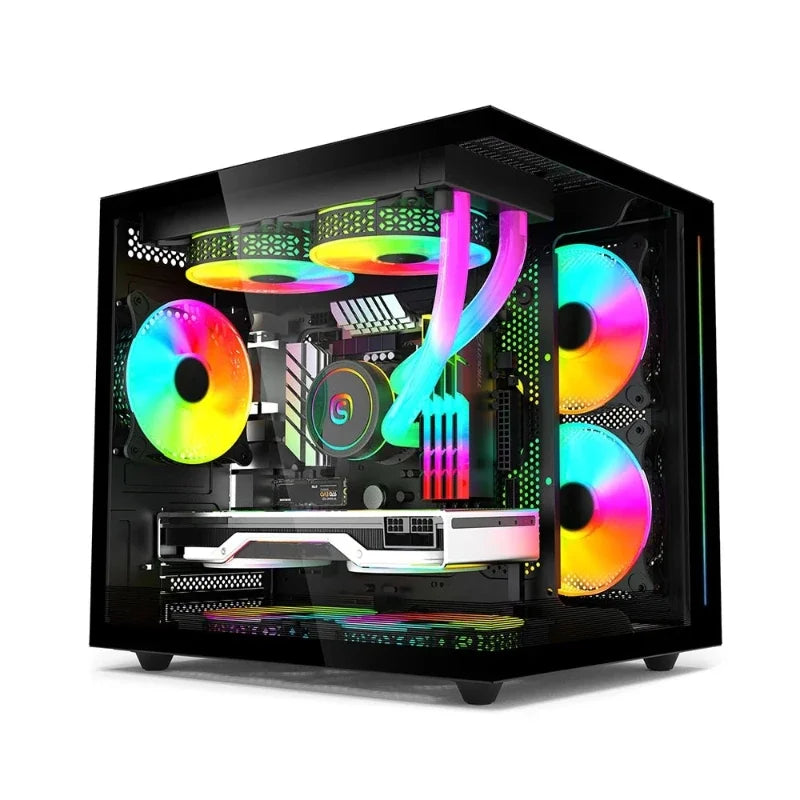 Aotesier Gaming PC Desktop INTEL Core E5-2650 CPU with RTX1050, 256G SSD, 16GB DDR4 3200 PC Gaming for all in One PC gamer Game