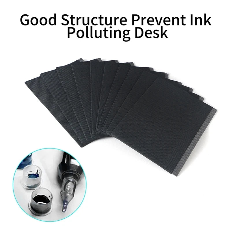 125/50/25Pcs Black One-time Tattoo Cleaning Wipes Pad Disposable Dental Piercing Bibs Waterproof Sheets Paper Tattoo Accessories