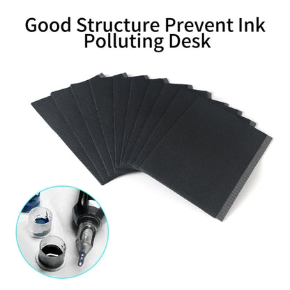 125/50/25Pcs Black One-time Tattoo Cleaning Wipes Pad Disposable Dental Piercing Bibs Waterproof Sheets Paper Tattoo Accessories