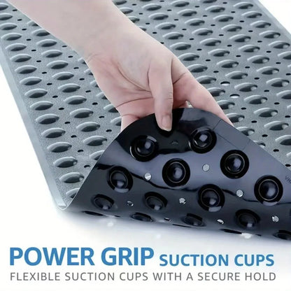 Non-Slip Bathtub Mat Shower Mat with Drain Holes and Suction Cups Machine Washable Household Bathroom Shower Carpet Bathroom