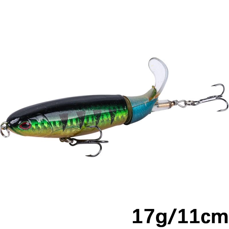 Goture Whopper Popper 10cm/11cm/14cm Topwater FIshing Lure Blowups Pike Baits Rotating Tail Fishing Tackle Crankbait Wobblers