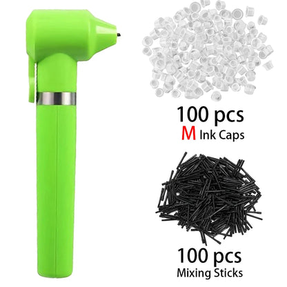 Tattoo Pigment Mixer Machine Tattoo Ink Mixer Kit with 100Pcs Mixing Sticks and 100pcs tattoo ink cups （S /M /L )Tattoo supplies