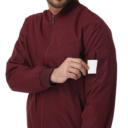 Men's Lightweight Windbreaker Jacket Causal Fashion Stylish BaseBall Coat with Side Inner Pocket for Work Golf Fishing