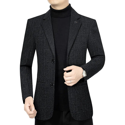 Business Casual Kavaj Herr – Elegant Enkelknäppt Sommarjacka