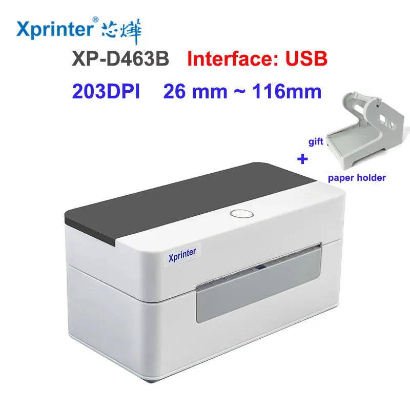 Xprinter Termisk Fraktskrivare 4" – XP-420B 460B 463B USB Bluetooth WiFi Ethernet – DHL FedEx UPS Streckkod 203dpi CE 2026
