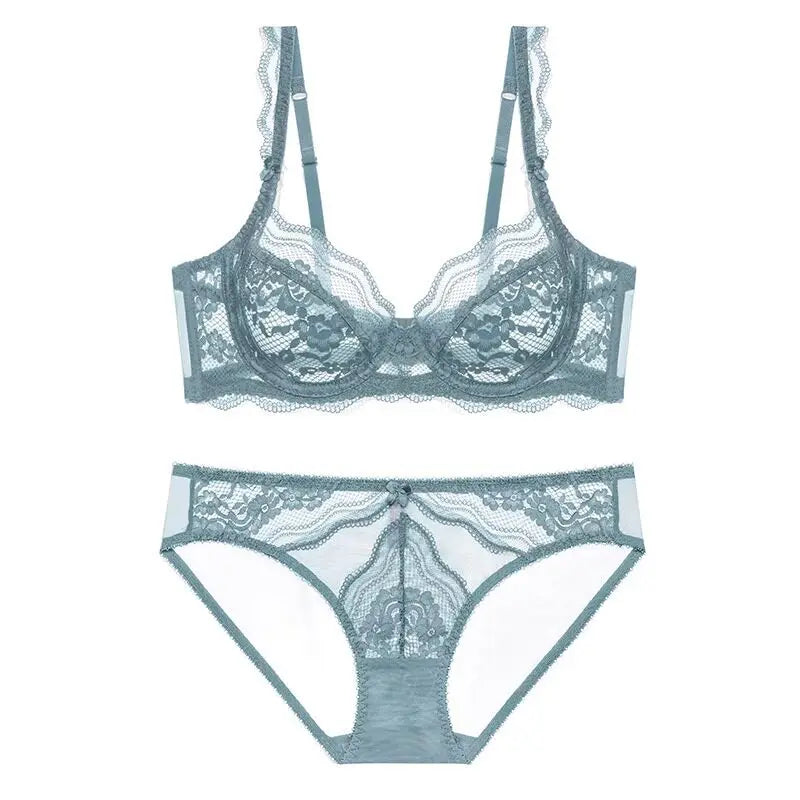 Dam Spets Lingerie Set Viktoriansk Stil – Push-up Mjuk Stålring Samlande Andningsbar, 5 Färger S–3XL