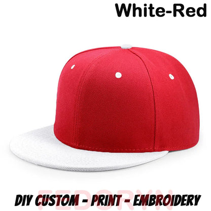 FEDORYN Snapback Keps Splice-Färger Hip Hop – 40 Färger Akryl/Polyester Justerbar Unisex Anpassad Brodyr Tryck Grossist Dropshipping