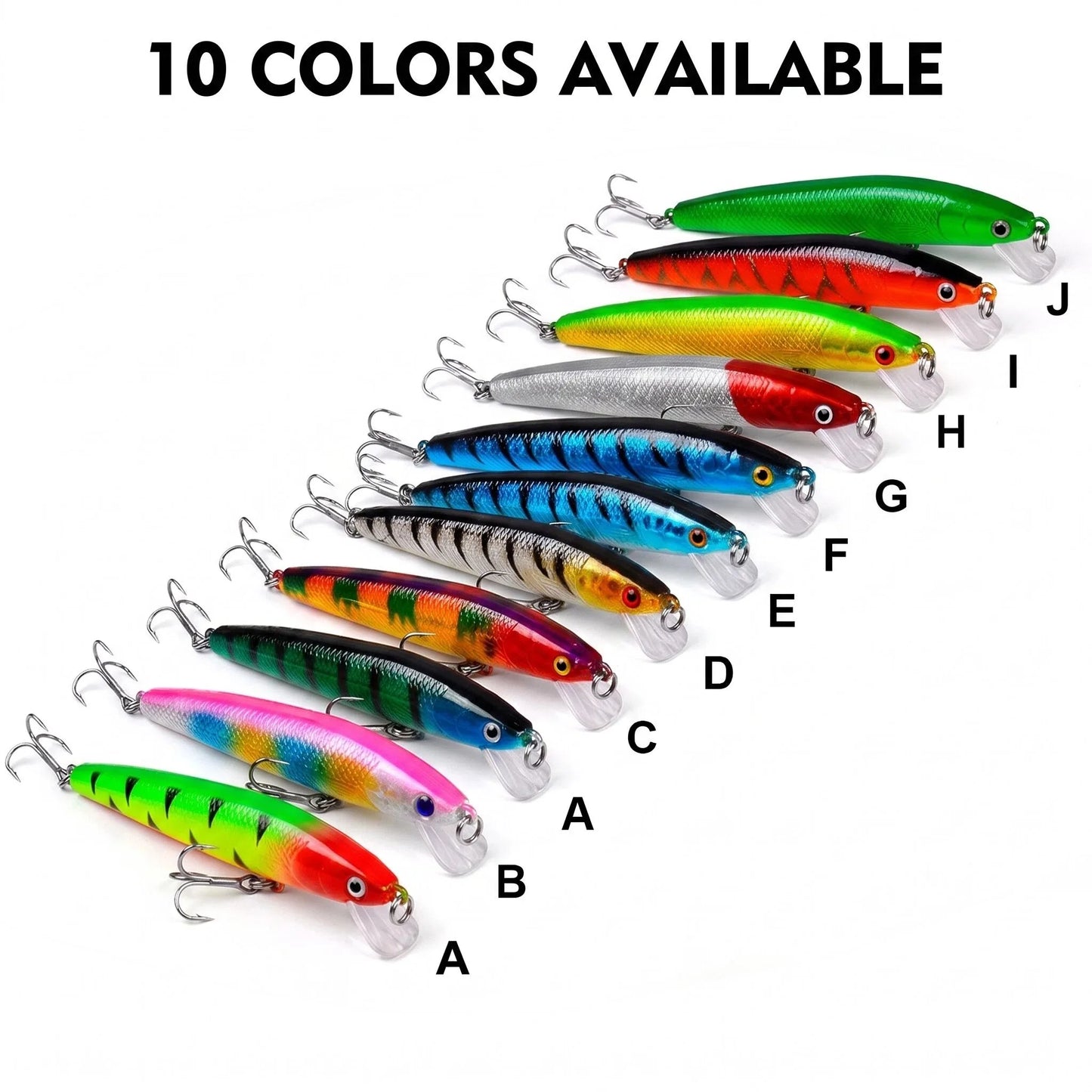 20PCS Suspending Jerkbait Minnow Lures – Slow Sinking Hard Bait with Treble Hooks for Bass Musky Zander Freshwater Saltwater