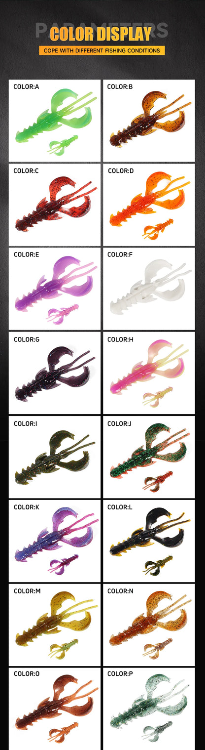 Supercontinent Crazy Lures 65mm/10pcs 40mm/20pcs Soft Lure Fishing Lures Shrimp Lobster Soft Plastic Lure Fishing Lures