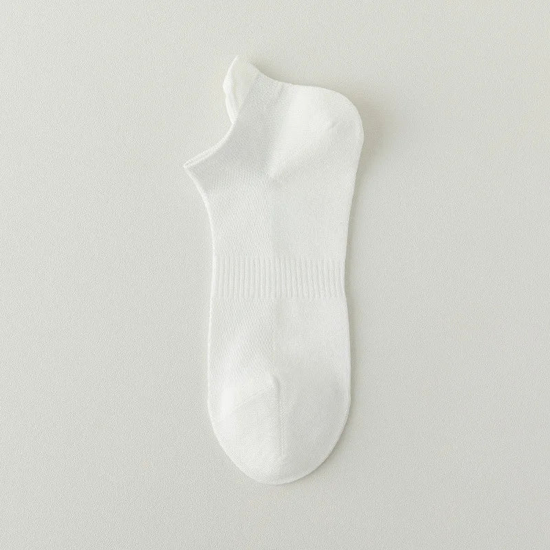 High Quality 5Pairs/Lot Men's Bamboo Fiber Socks Hand Link Short Mesh Breathable Ankle Socks Summer Male Socks