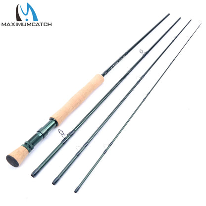 Maximumcatch 3-8WT Fly Fishing Rod And Reel Combo Set 8'6''/9' Medium-fast Fly Rod Pre-spooled Fly Reel & Line &Triangle Tube