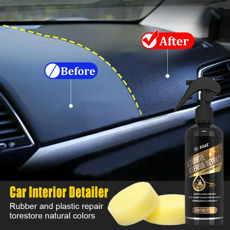 AIVC Interior Detailer Leather plastic Rubber Dressing Ceramic Black Shine Trim Restorer Car Auto Polish Cleaning Products
