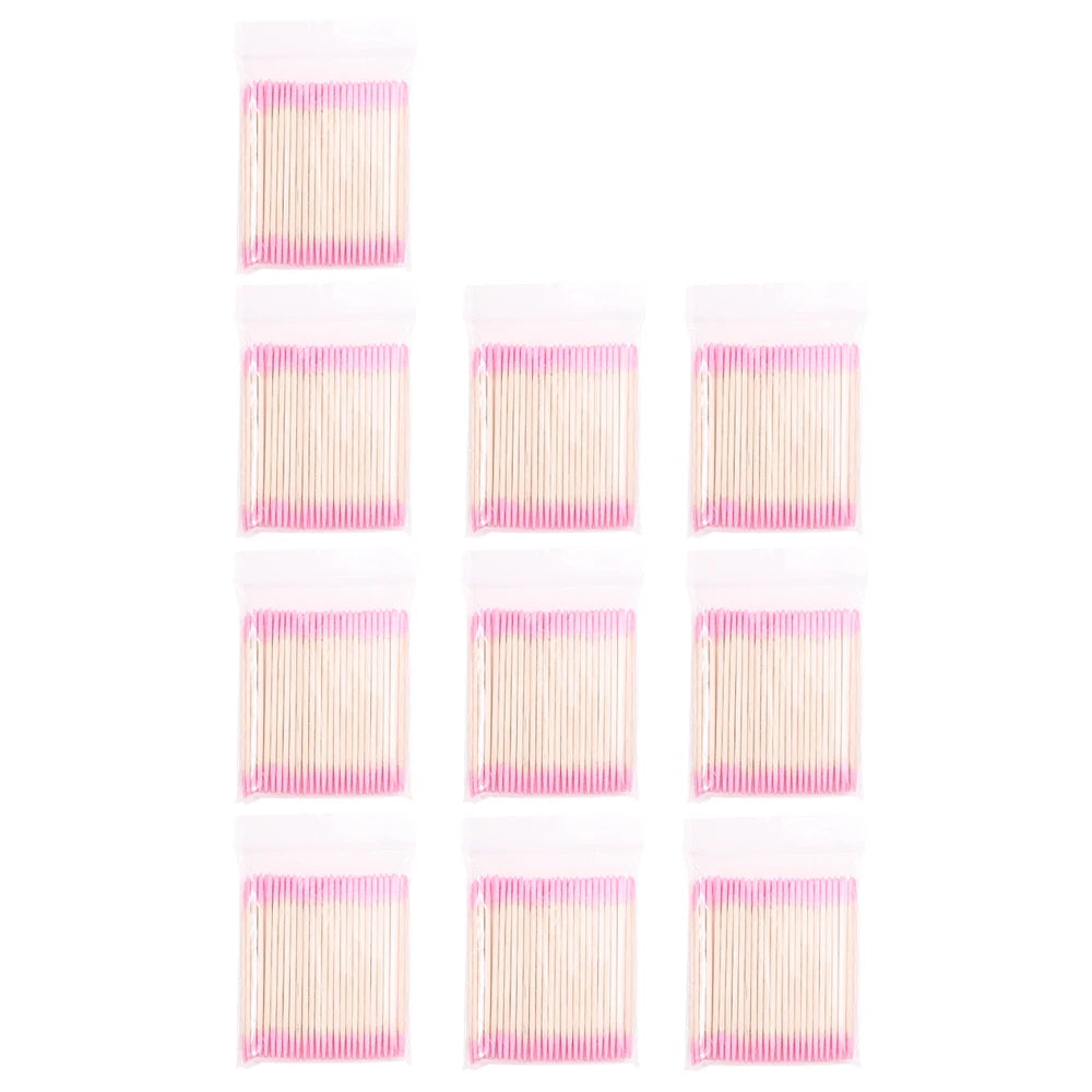 1/2/5/10PCS Nails Disposable Wood Cotton Swab Double Head Clean Sticks Manicure Cuticle Pusher Nail Polish Remover Art Tool