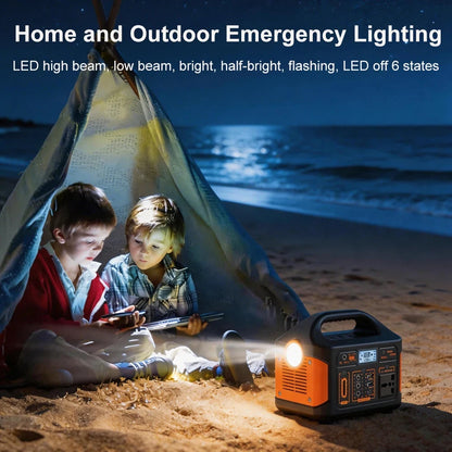 Gaiaray Portable Power Station 500W 300W 200W 100W Solar Generator UPS LiFePO4 Battery LED Light Solar Charging Station for Home Outdoor Emergency Power Bank