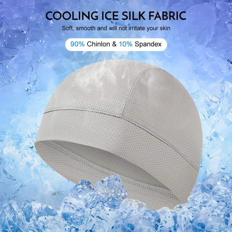 Men Women Quick Dry Breathable Mesh Skull Beanie Cap Sweat Absorbent Sports Cap Under Helmet Liner Moisture Wicking Cycling Hat