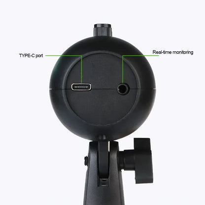 USB Gaming Microphone for PC Condenser Podcast Mic for Studio Recording Headphone Jack RGB Noise Cancellation with Mute Button