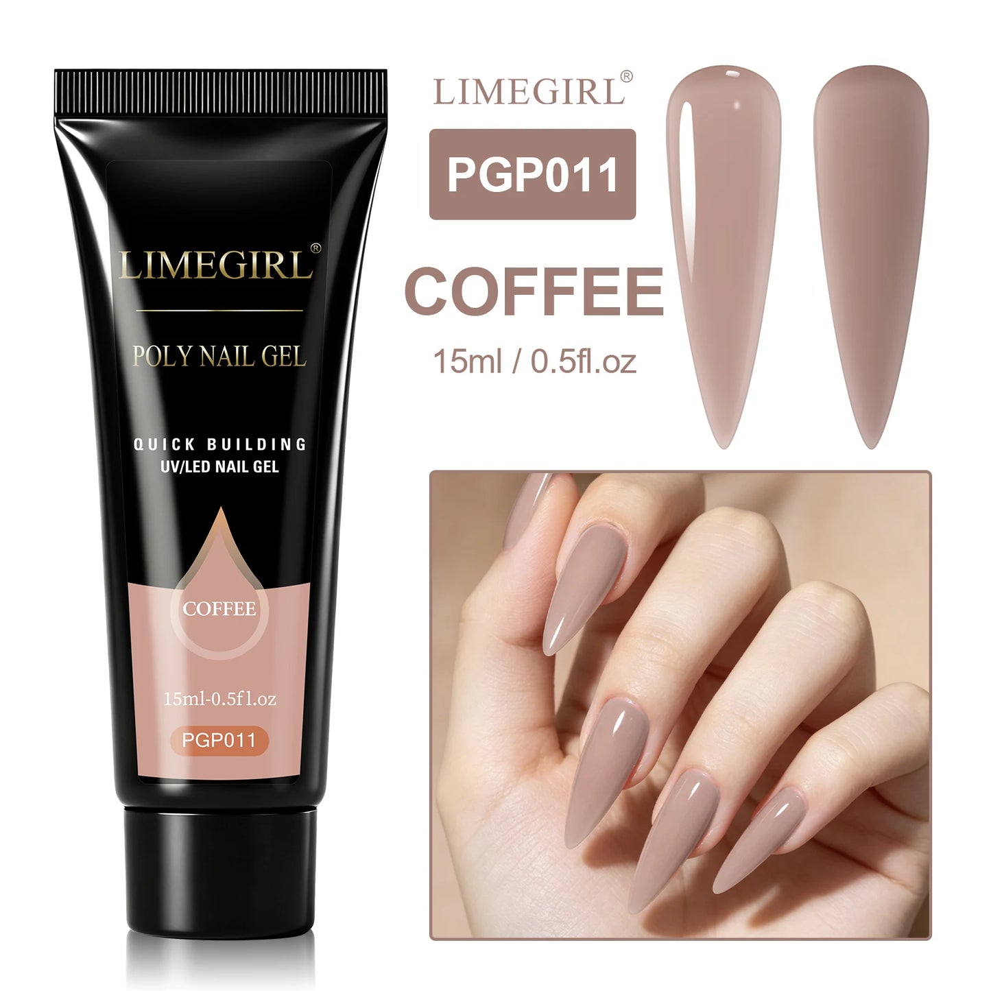 LIMEGIRL 25Colors Poly Extension Nail Gel For Nails Art Acrylic Manicure Design UV Varnishes Semi Permanent Quick Extension Gel
