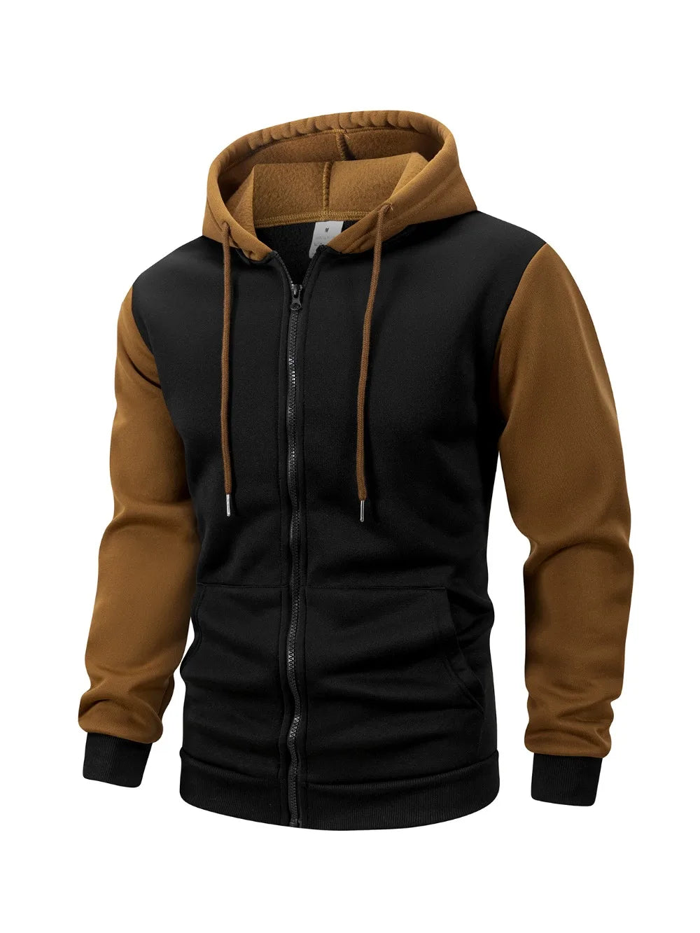 Herr Oversized Hoodie med Dragkedja – Casual Sweatshirtjacka, 3 Färger