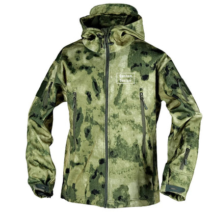 Herr Militär Softshell Set 2026 – Fleece Jacka + Byxor Outdoor, Grå/Svart/Khaki/Kamouflage S–4XL