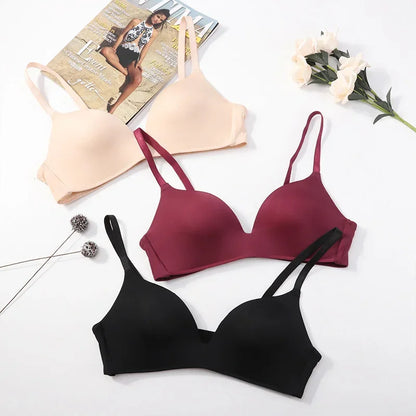 3 PCS/Set Women's Seamless Push-up Bra Sexy Lingerie Three-quarter A B Cup Underwear No Wire Brassiere Bralette Breathable Bras