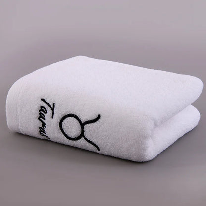 12 Constellation Letters Towel Embroidery Cotton Absorbent Quick Dry Lovers Gift Thickened Sport Soft fashion Face Towel 35x75cm