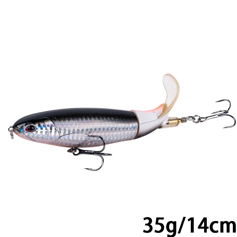 Goture Whopper Popper 10cm/11cm/14cm Topwater FIshing Lure Blowups Pike Baits Rotating Tail Fishing Tackle Crankbait Wobblers