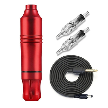 Tattoo Pen Machine Kit Tattoo Machine Pen Set with Wireless Power Supply Cartridge Needle Tattoo Accessories for Tattoo Beginner