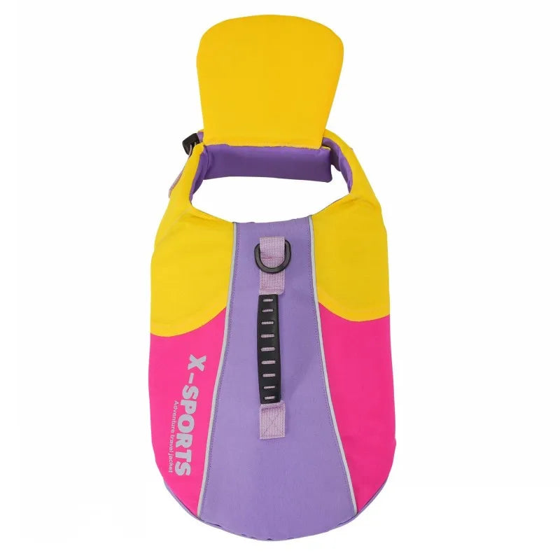 Big Dog Life Jacket with Removable Front Float Hand-Held Pet Life Vests Outdoor Training Swimming Clothes for Medium Large Dogs