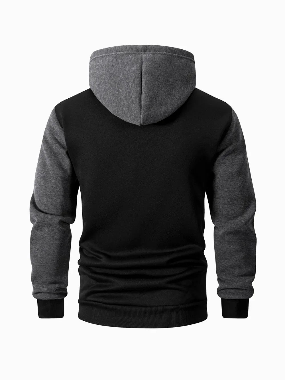 Herr Oversized Hoodie med Dragkedja – Casual Sweatshirtjacka, 3 Färger