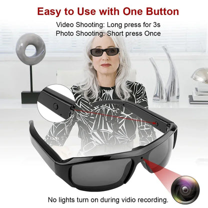 HD 1080P Mini Glasses Camera Portable Video Recorder Wearable Sunglasses Camera Outdoor Sports DV DVR Surveillance Camcorder