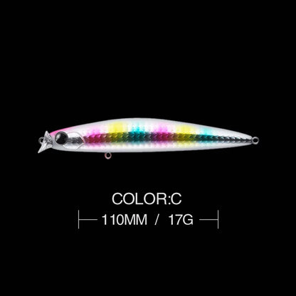 1pcs 17g 11cm Minnow Fishing Lures Long Cast Sunken Fish Bait Swinger Floating Bass Artificial Bait Crank Bait Carp Pesca Tackle