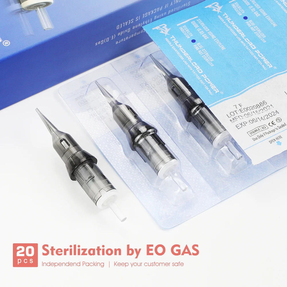20pcs/Box Tattoo Needles Revolution Cartridge Curved Magnum Shader 0.16/0.18/0.3/0.35mm Tattoo Cartridges for Permanent Makeup