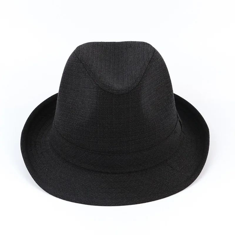 Autumn&Winter Hats For Men Fedoras Top Jazz Plaid Hat Adult Bowler Hats