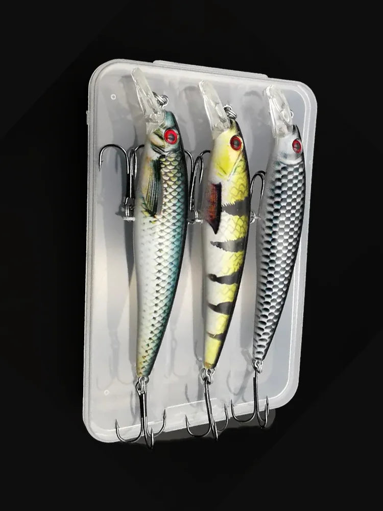 Rooblinos 3pcs 13g Fishing Lure Colorful Printing Sinking Minnow Artificial Bait Cool Fishing Tackle