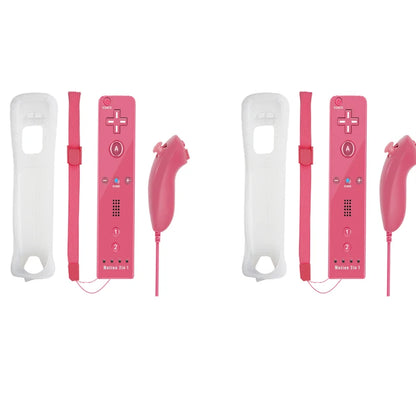 Nintendo Wii Trådlös Handkontroll 2-i-1 – Med/Utan MotionPlus, Silikonskål, Bluetooth, Wii/Wii U/Wii Mini