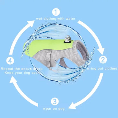 Summer Pet Dog Cooling Vest Heat Resistant Cool Dogs Clothes Breathable Sun-proof Clothing For Small Large Dogs Outdoor Walking