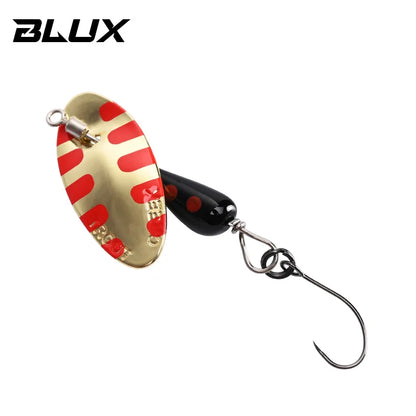 BLUX AR-S Rotating Spinner Metal Lure 2.1g/3.5g Single Hook Artificial Bait Copper Blade Spoon Stream Area Trout Fishing Lure