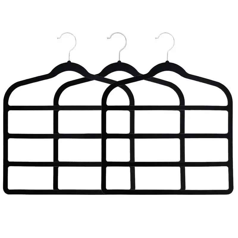 L60A Hangers, Space-Saving Multi-Tier Closet Organizers For,Trousers, Skirts, Scarves,Non-Slip Vertical Storage