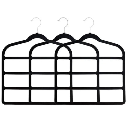 L60A Hangers, Space-Saving Multi-Tier Closet Organizers For,Trousers, Skirts, Scarves,Non-Slip Vertical Storage