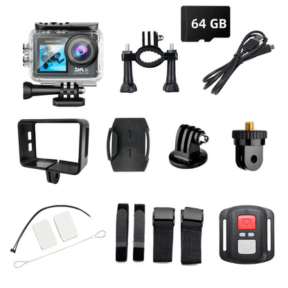 5K Action Camera 4K60FPS 2.0 Inch Touch Screen WiFi 170 ° Wide Angle 30M Waterproof Bicycle Motorcycles Sports Cameras