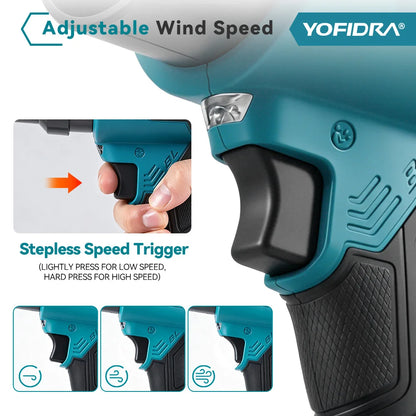 Yofidra 2-i-1 Borstlös Elektrisk Turbofläkt Jet Fläkt Lövblås